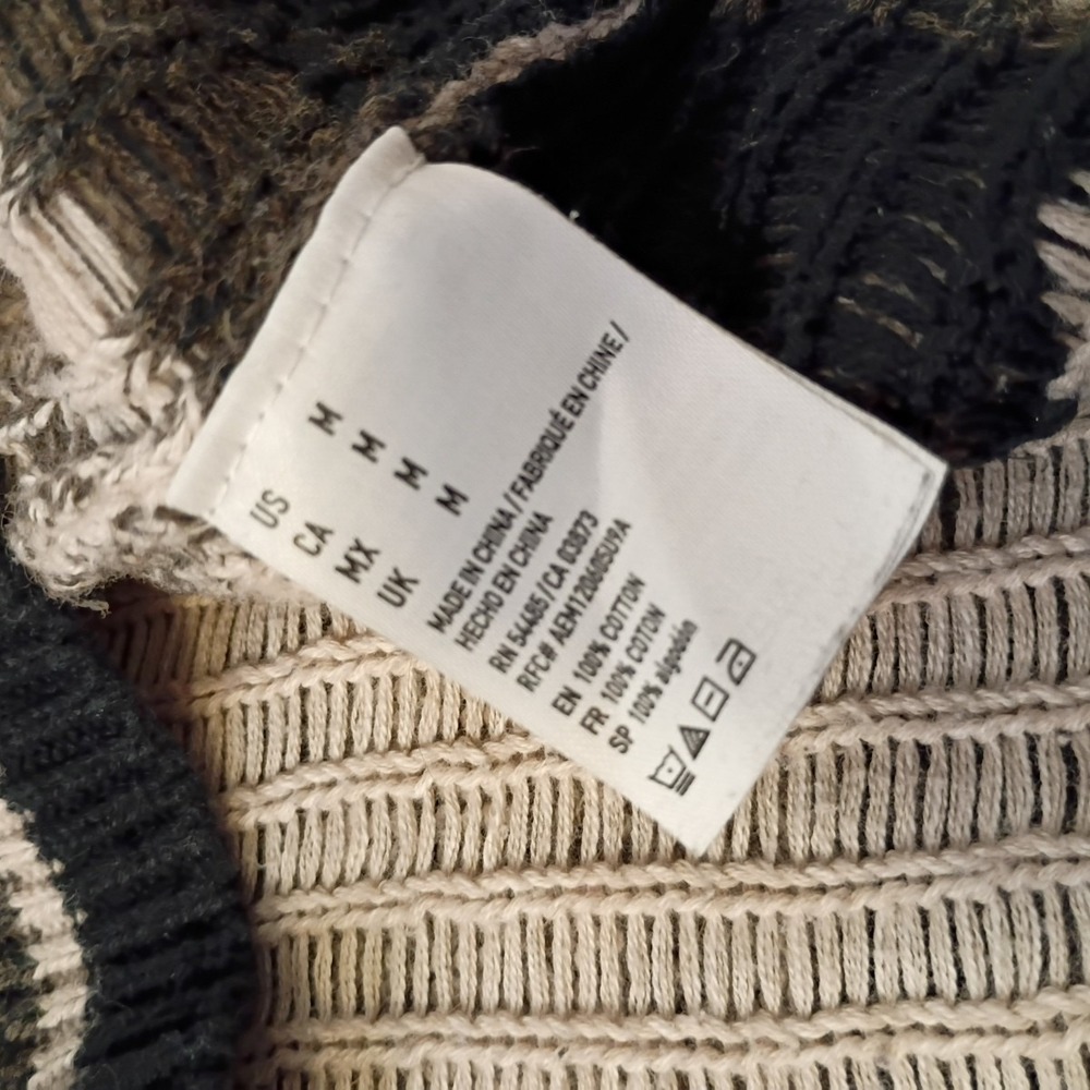 American Eagle Sweater Womens Medium Pullover Southwest Aztec Geometric Hooded - Picture 4 of 8